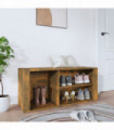 Shoe Cabinet Smoked Oak 100x35x45 cm Engineered Wood