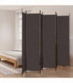 vidaXL 6-Panel Room Divider Brown 300x220 cm Fabric