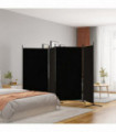vidaXL 4-Panel Room Divider Black 346x180 cm Fabric