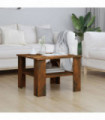 Coffee Table Smoked Oak 60x60x42 cm Engineered Wood