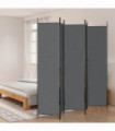 5-Panel Room Divider Anthracite 250x220 cm Fabric
