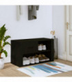 Shoe Cabinet Black 80x35x45 cm Engineered Wood
