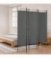6-Panel Room Divider Anthracite 240x200 cm Fabric