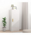 Wall Cabinet High Gloss White 34.5x34x90 cm Engineered Wood