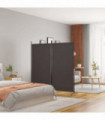 vidaXL 2-Panel Room Divider Brown 175x180 cm Fabric