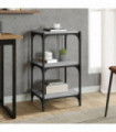 Book Cabinet Grey Sonoma 40x33x70.5 cm Engineered Wood and Steel