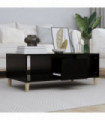 vidaXL Coffee Table Black 90x50x36,5 cm Engineered Wood