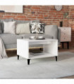 Coffee Table High Gloss White 60x50x40 cm Engineered Wood