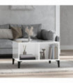 Coffee Table High Gloss White 60x50x36.5 cm Engineered Wood