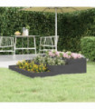 Planter Grey 107x107x27 cm Solid Wood Pine