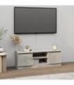TV Cabinet with Door Concrete Grey 102x30x36 cm