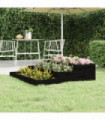 Planter Black 107x107x27 cm Solid Wood Pine