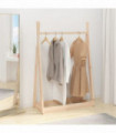 Clothes Rack 100x45x150 cm Solid Wood Pine