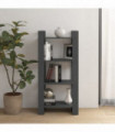 vidaXL Book Cabinet/Room Divider Grey 60x35x125 cm Solid Wood