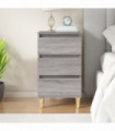 vidaXL Bedside Cabinet Grey Sonoma 40x35x70 cm Engineered Wood