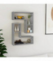 Wall Shelves 2 pcs Grey Sonoma 50x15x50 cm Engineered Wood