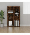 vidaXL Book Cabinet/Sideboard Smoked Oak 50x25x80 cm Engineered Wood