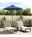 Garden Parasol with Wooden Pole Azure Blue 196x231 cm