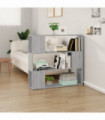vidaXL Book Cabinet/Room Divider Grey Sonoma 100x24x94 cm