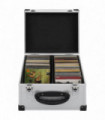vidaXL CD Case for 40 CDs Aluminium ABS Silver