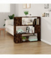 vidaXL Book Cabinet/Room Divider Smoked Oak 100x24x94 cm