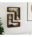 Wall Shelves 2 pcs Brown Oak 50x15x50 cm Engineered Wood
