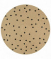 Handmade Rug Jute with Print Polka Dot 90 cm