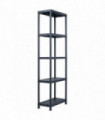 Storage Shelf Rack Black 125 kg 60x30x180 cm Plastic