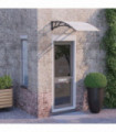 vidaXL Door Canopy Black and Transparent 100x75 cm Polycarbonate