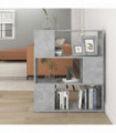 Book Cabinet Room Divider Concrete Grey 80x24x94 cm Engineered Wood