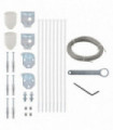 vidaXL 29 Piece Balcony Screen Accessory Set