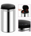 vidaXL Automatic Sensor Dustbin 40 L Stainless Steel