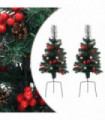 vidaXL Artificial Pathway Christmas Trees 2 pcs 76 cm PVC