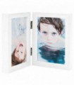 vidaXL Bifold Photo Frame Collage White 2x