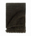 Throw Cotton 220x250 cm Anthracite/Brown