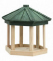 vidaXL Bird Feeder Octagon Solid Firwood 33x30 cm