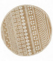 Handmade Rug Jute with White Print 90 cm
