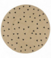 Handmade Rug Jute with Triangle Print 120 cm