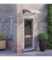 vidaXL Door Canopy Black and Transparent 80x75 cm Polycarbonate
