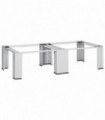 vidaXL Double Washing and Drying Machine Pedestal White