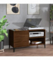 Record Cabinet Brown Oak 84.5x38x48 cm Engineered Wood