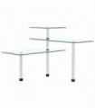 3-Tier Corner Kitchen Shelf Tempered Glass