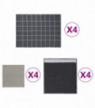 vidaXL 12 Piece Towel Set Grey Cotton
