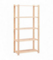 5-Tier Storage Rack 80x38x170 cm Solid Pinewood 250 kg