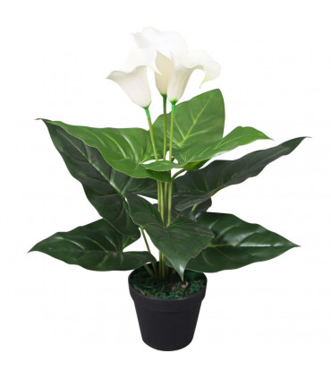 Artificial Calla Lily Plant with Pot 45 cm White