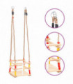 Baby Swing with Safety Belt Solid Pinewood
