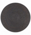 vidaXL Handmade Rug Jute Round 90 cm Dark Grey