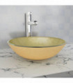 Basin Tempered Glass 42 cm Gold