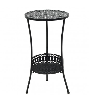 Bistro Table Black 40x70 cm Metal