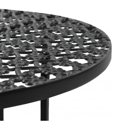 Bistro Table Black 40x70 cm Metal